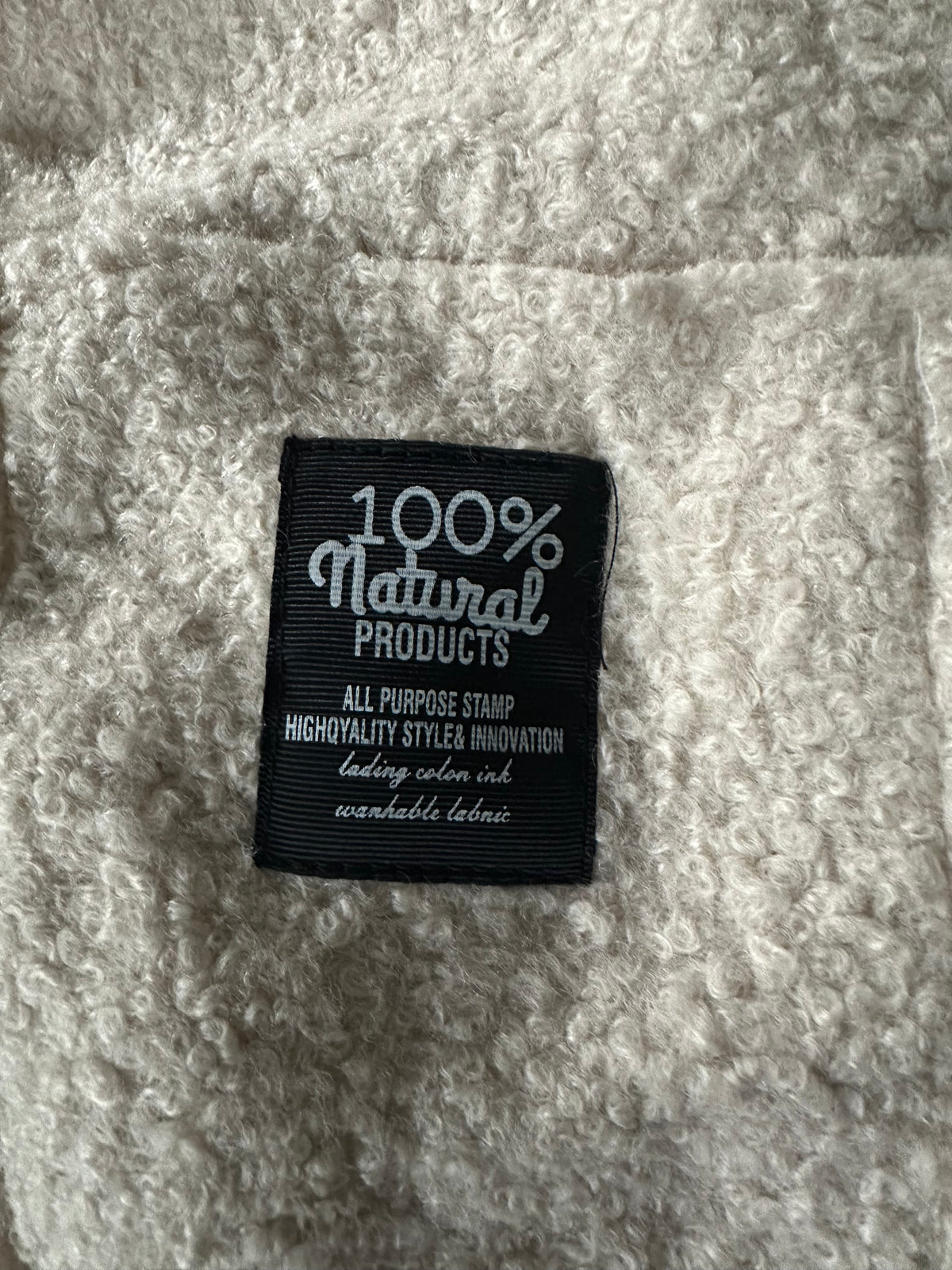 Oversized Bouclé Vest Beige
