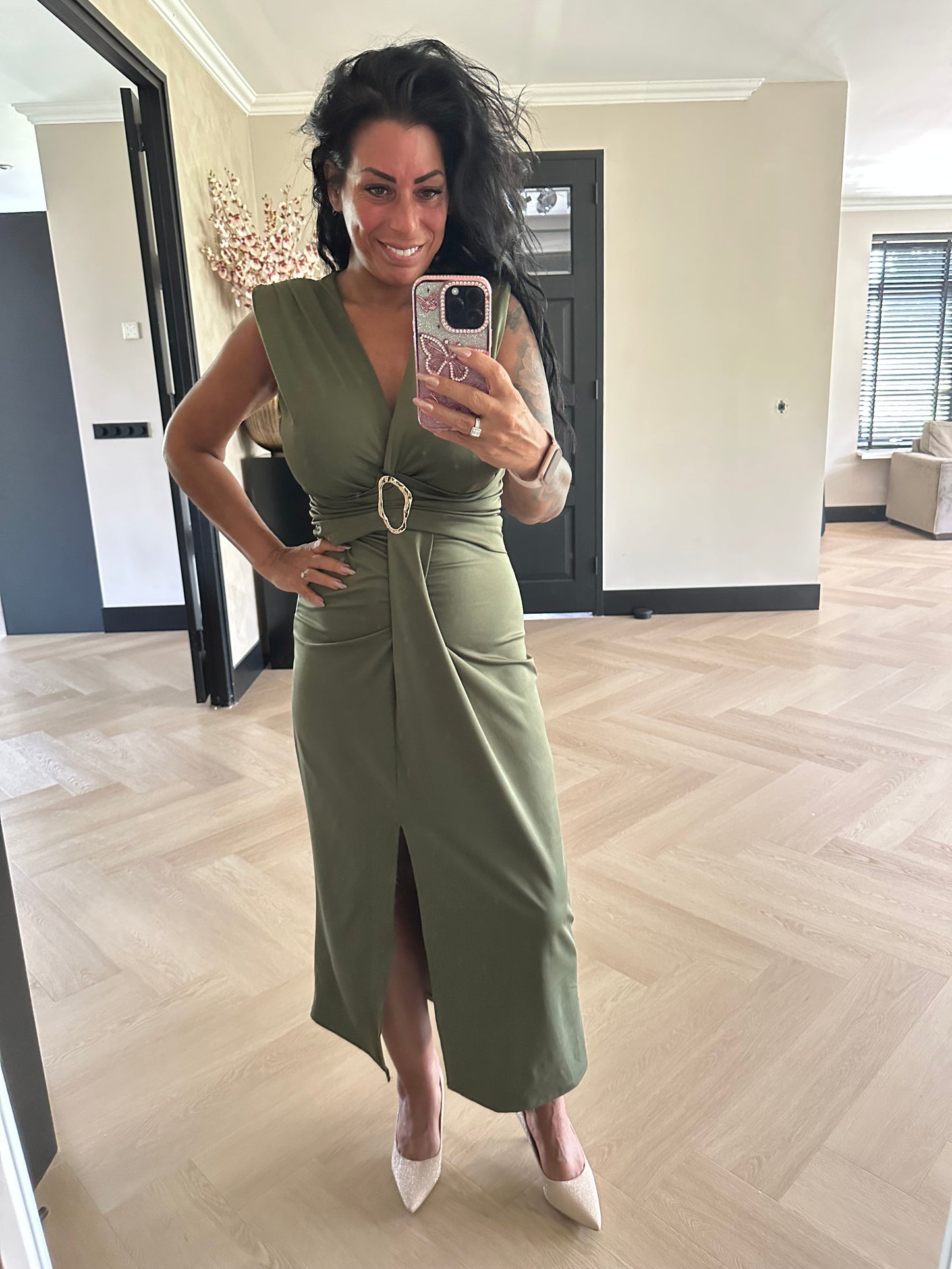 Chic Ivy Dress Kaki