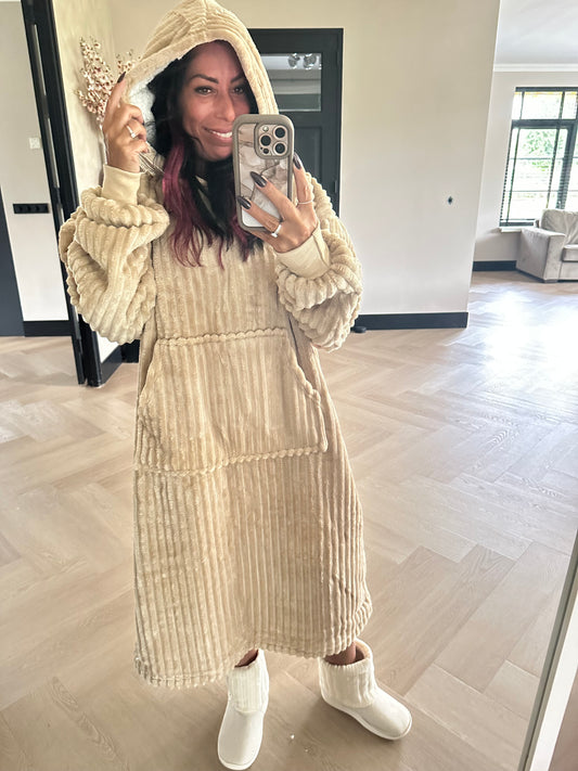 JUNO Unisex Oversized Hoodie Beige
