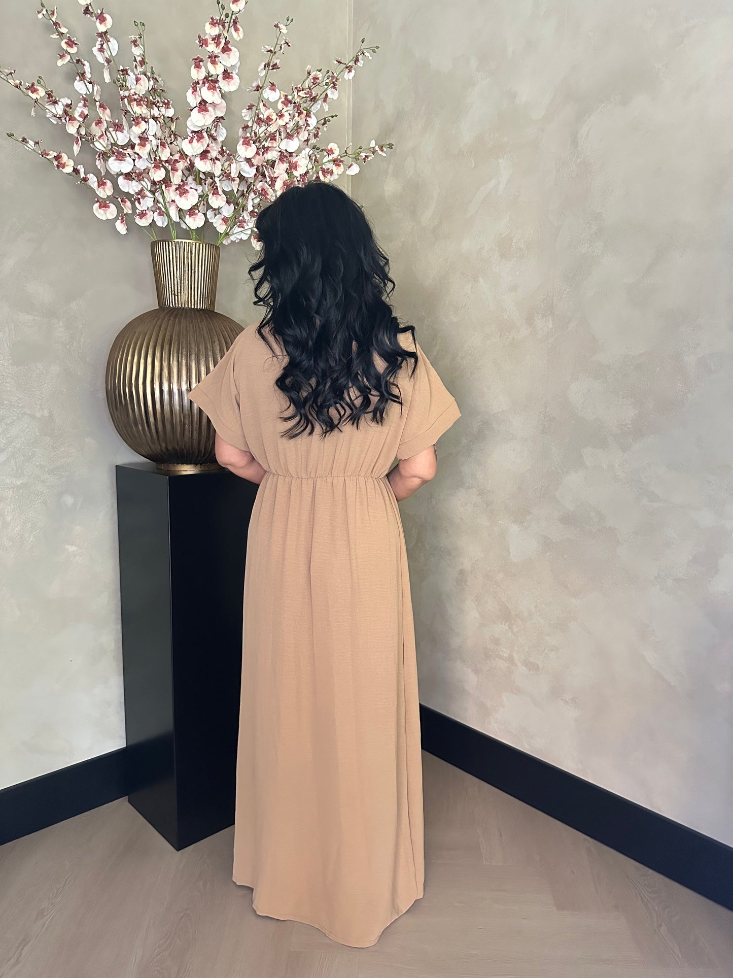 Jazz Wrap Dress Camel