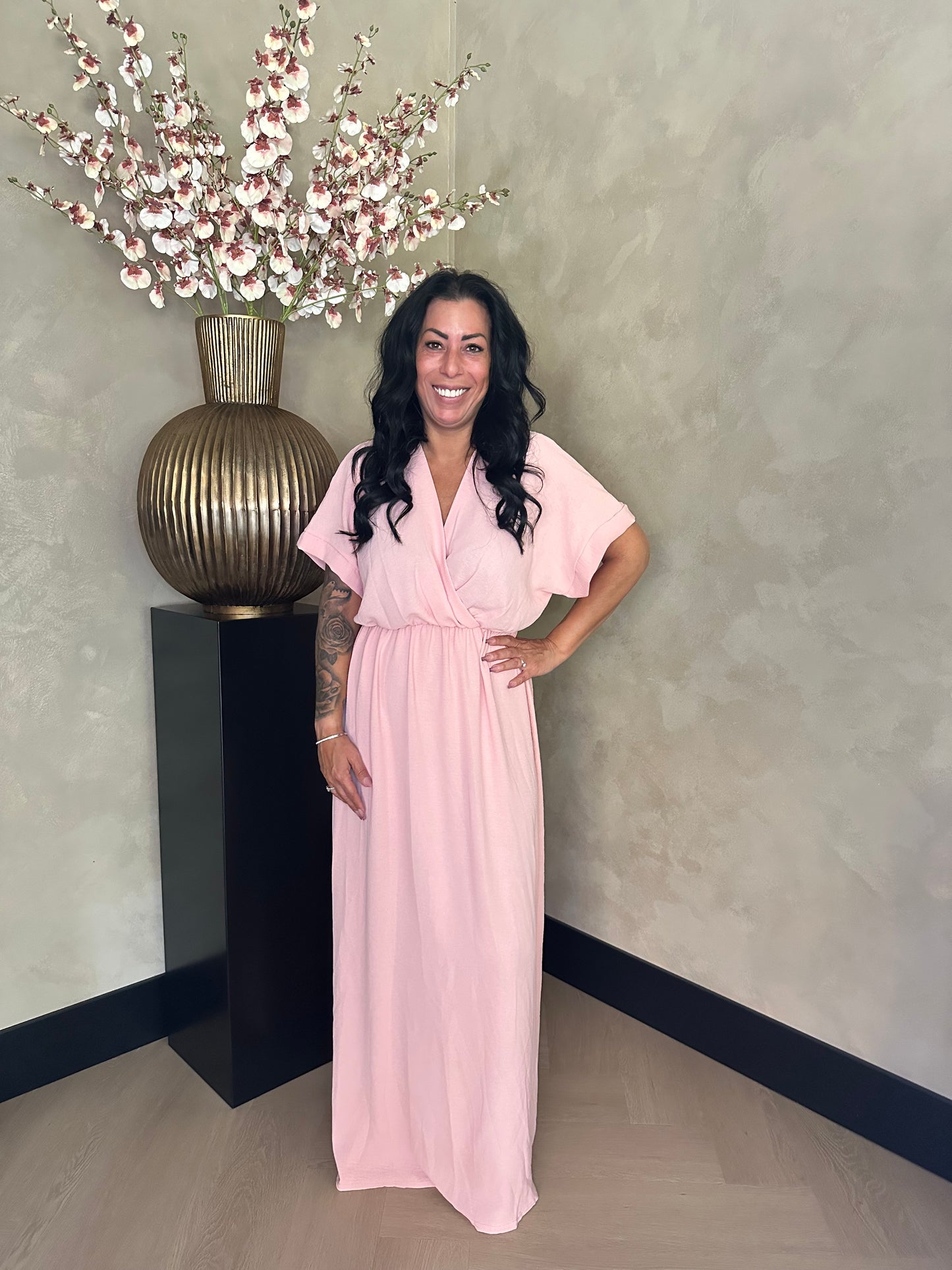 Jazz Wrap Dress Rose Shadow