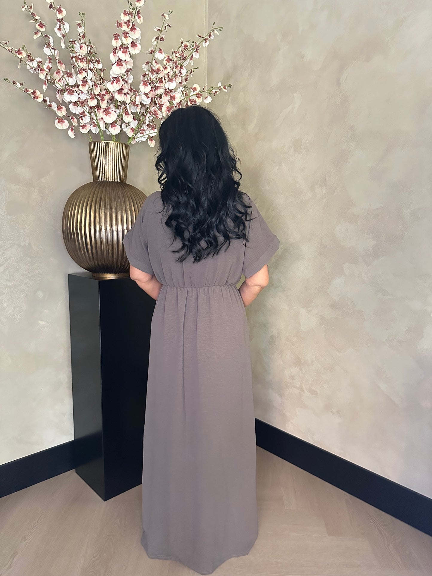 Jazz Wrap Dress Taupe