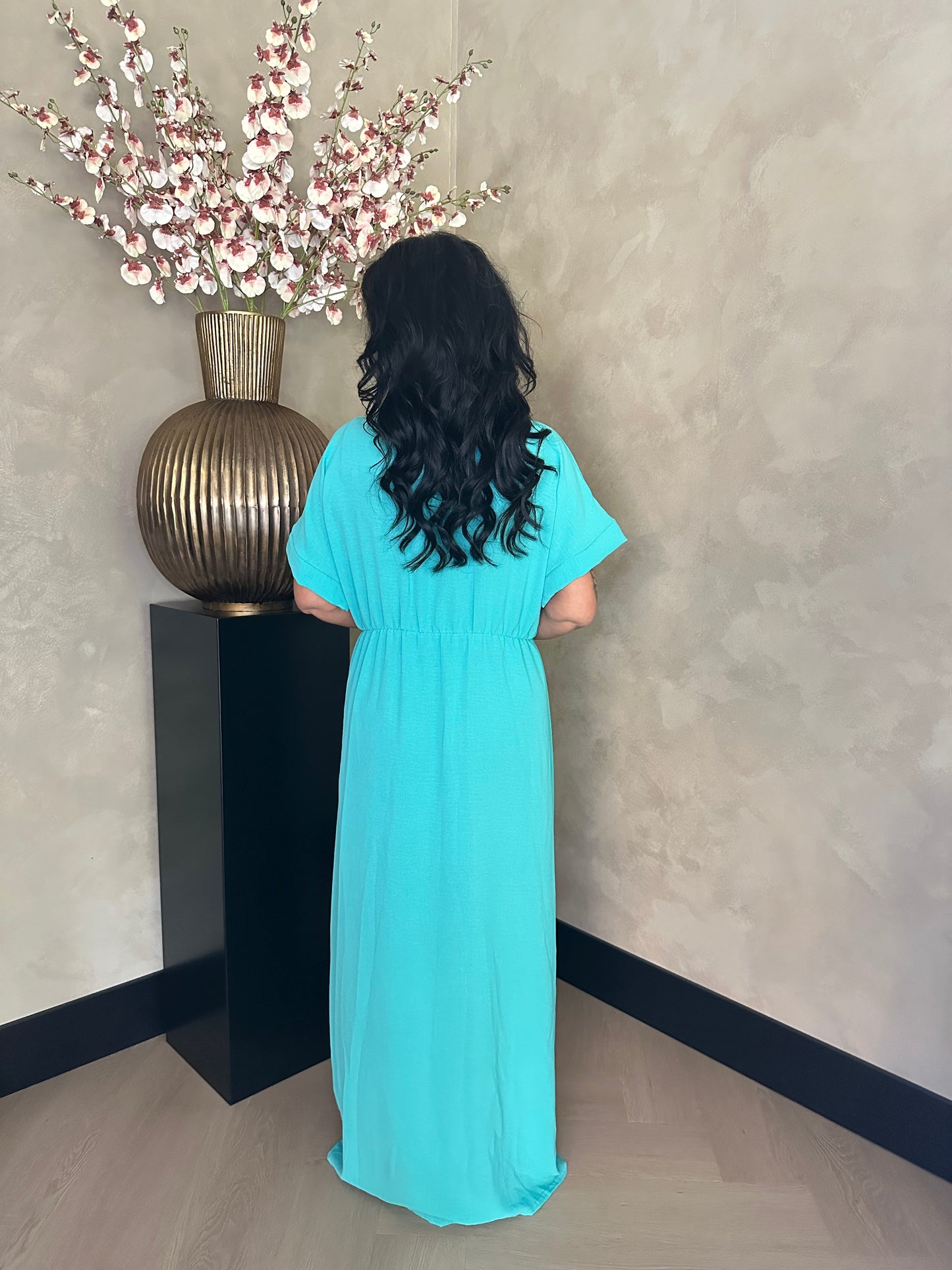 Jazz Wrap Dress Turquoise
