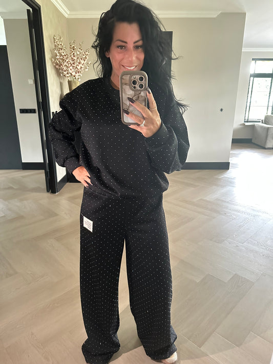 Label Set GLITTER Black