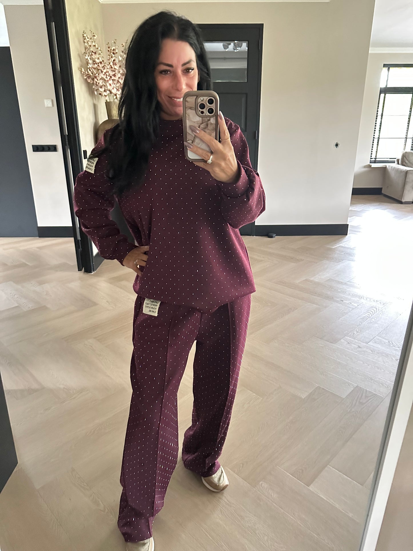Label Set GLITTER Bordeaux PLUS