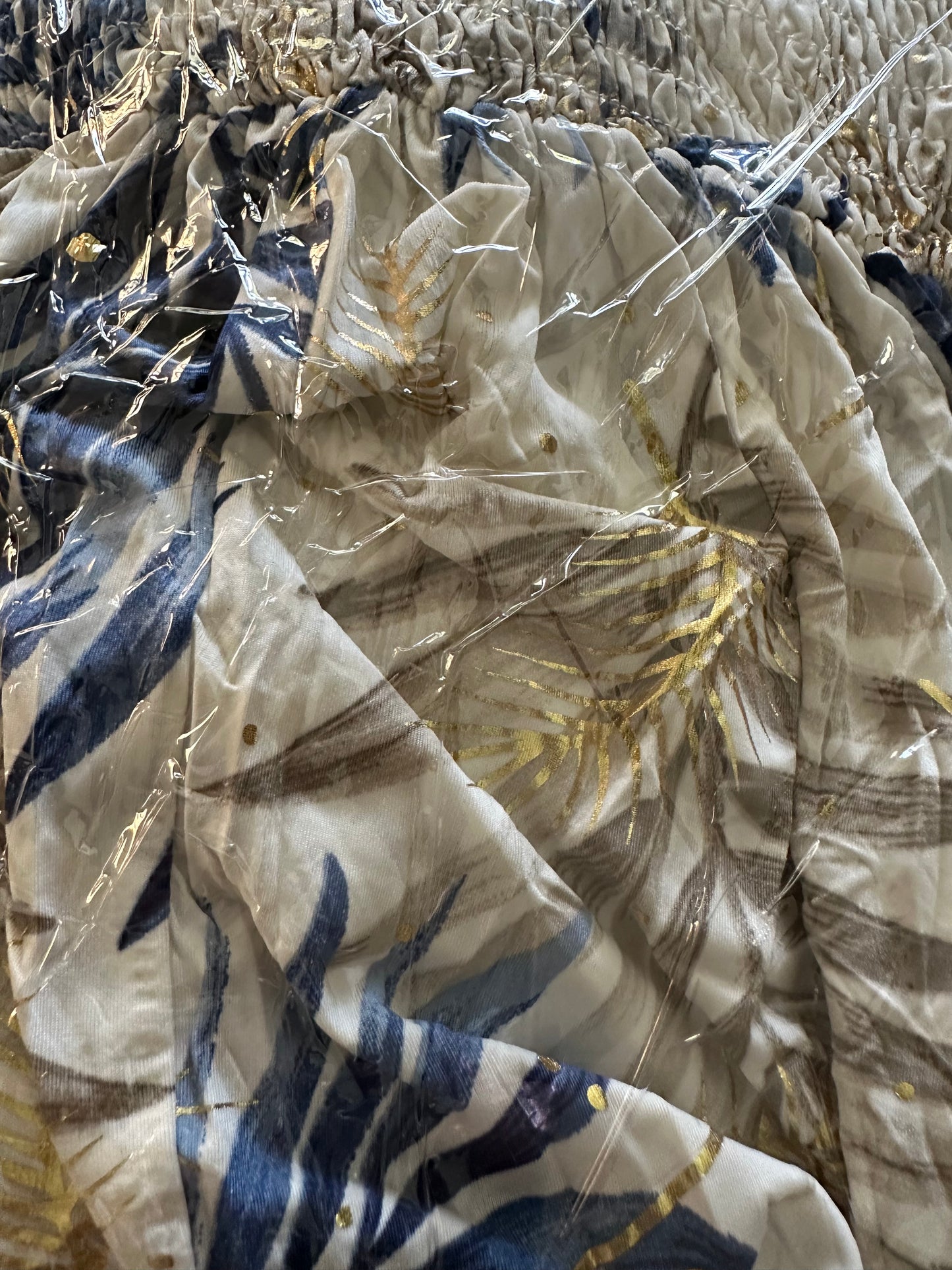 MAGIC Backless Dress Gold Blue