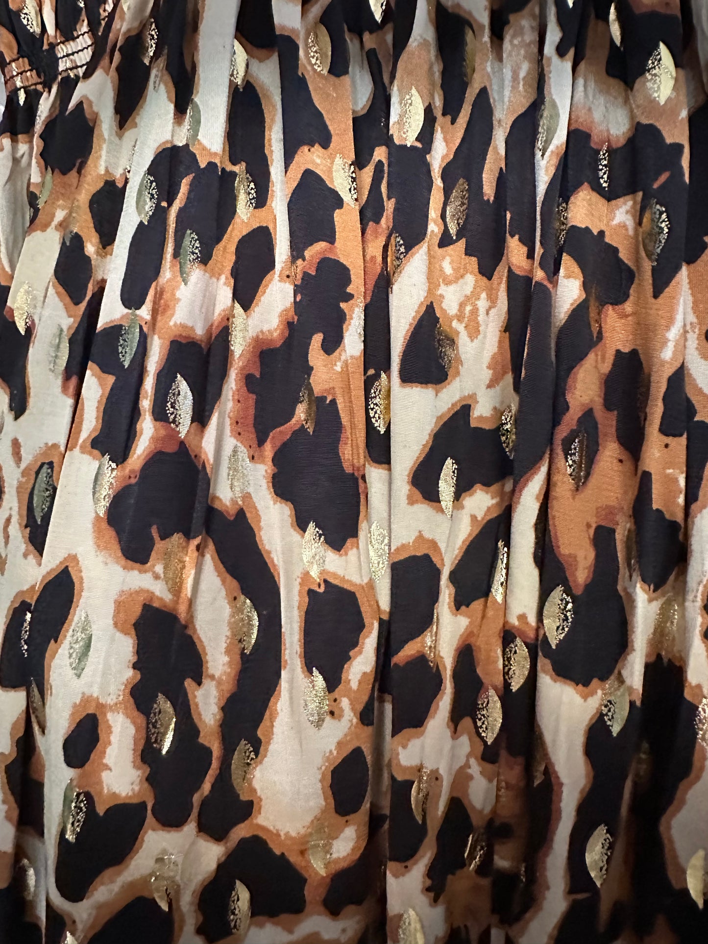 MAGIC Dress Long Leopard Gold Camel