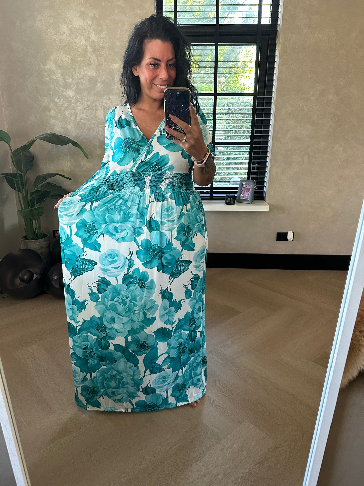 MAGIC Dress Flowers Green