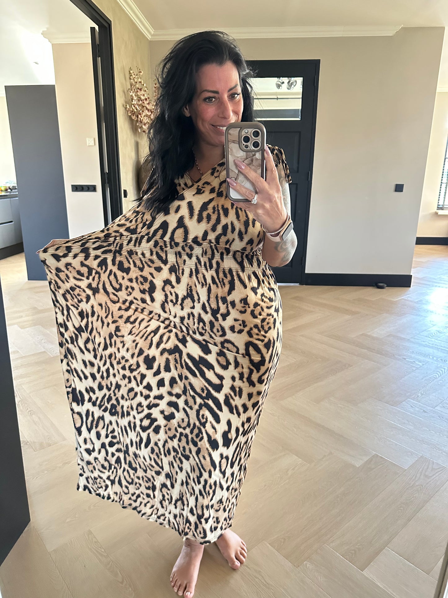 MAGIC Dress Long Leopard 2.0 Braun
