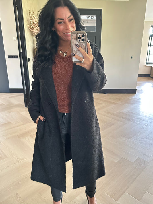 Mila Tussenmantel Black