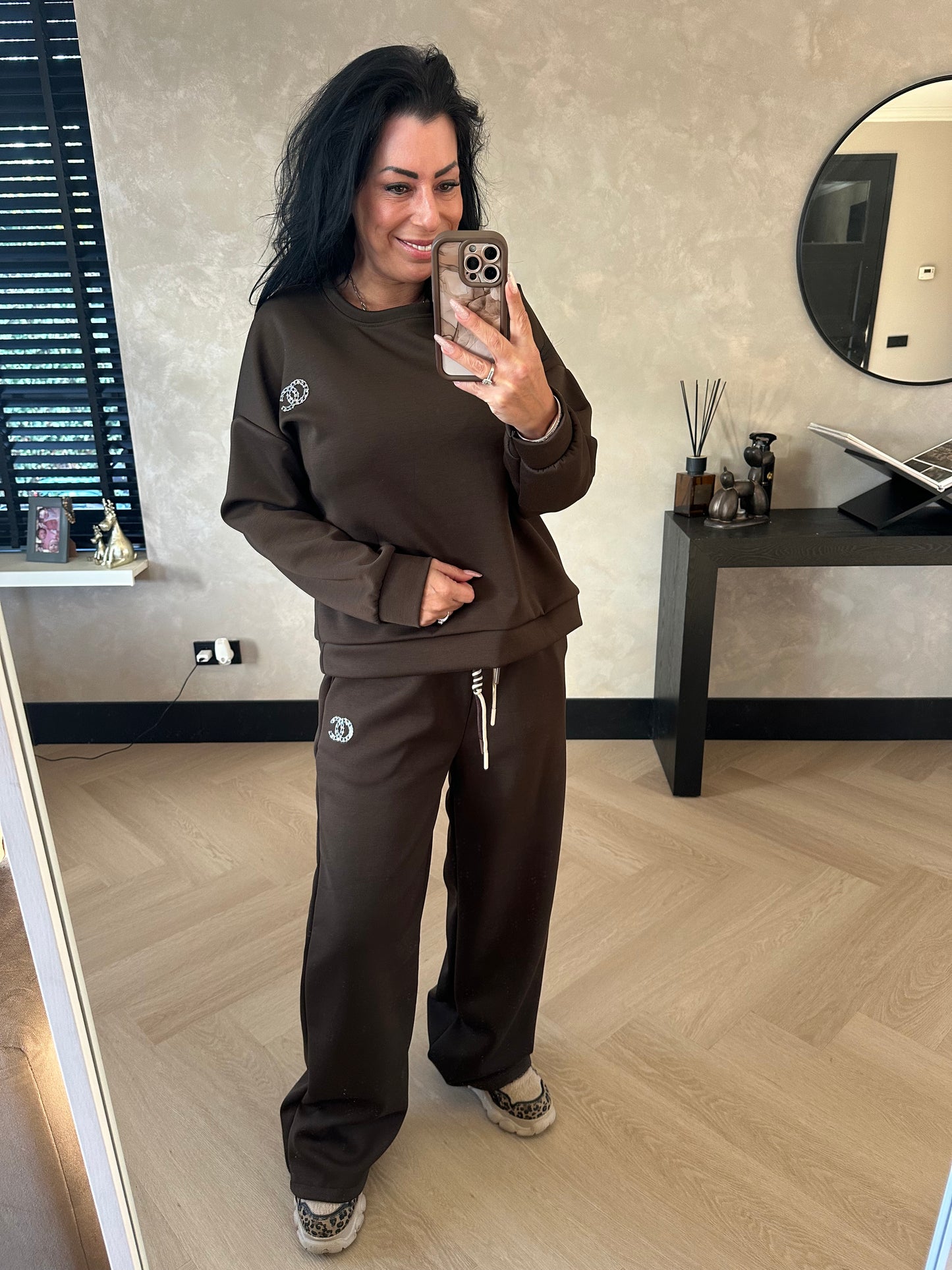 OC Comfy Set mit Strass Braun