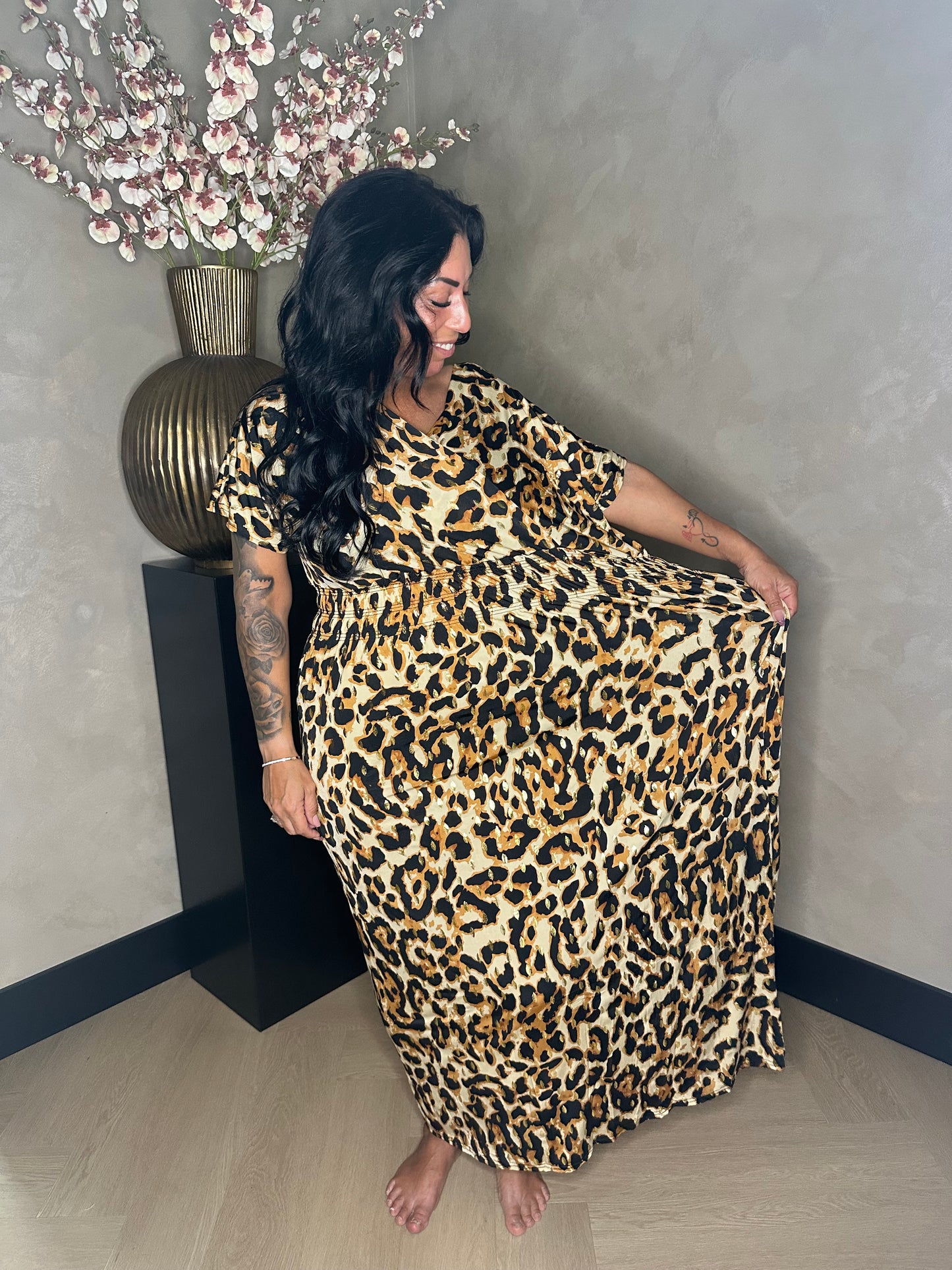 Magic Dress Leopard Gold Camel