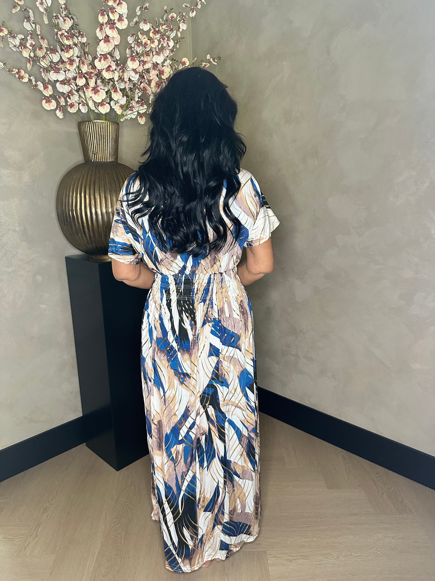Golden Magic Waist Dress Dark Blue