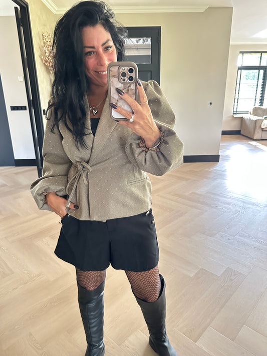 BiBa Glitter Blazer Taupe