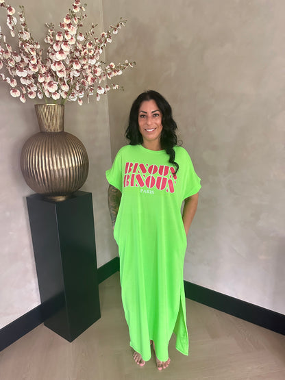 Bisous Bisous Comfy Dress Grün