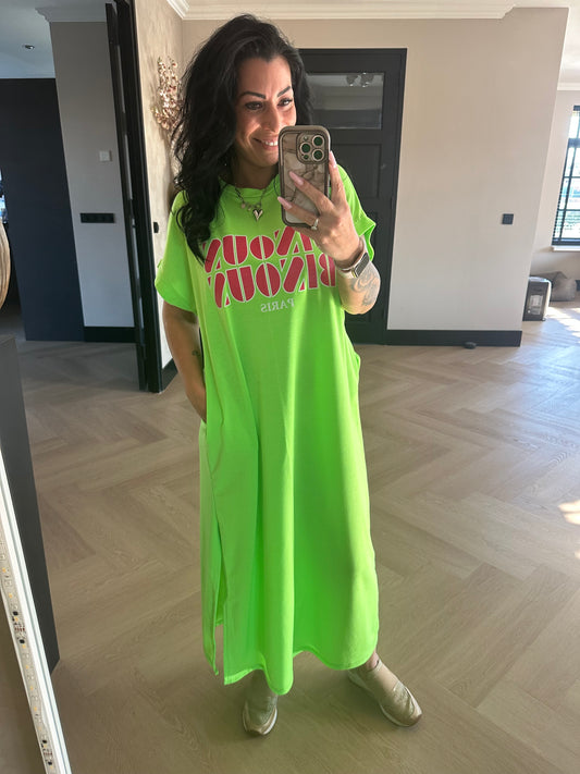 Bisous Bisous Comfy Dress Grün