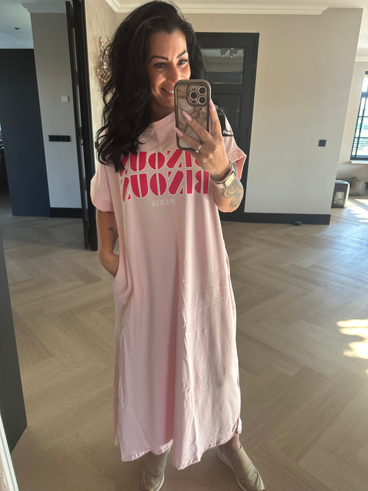 Bisous Bisous Comfy Dress Pink