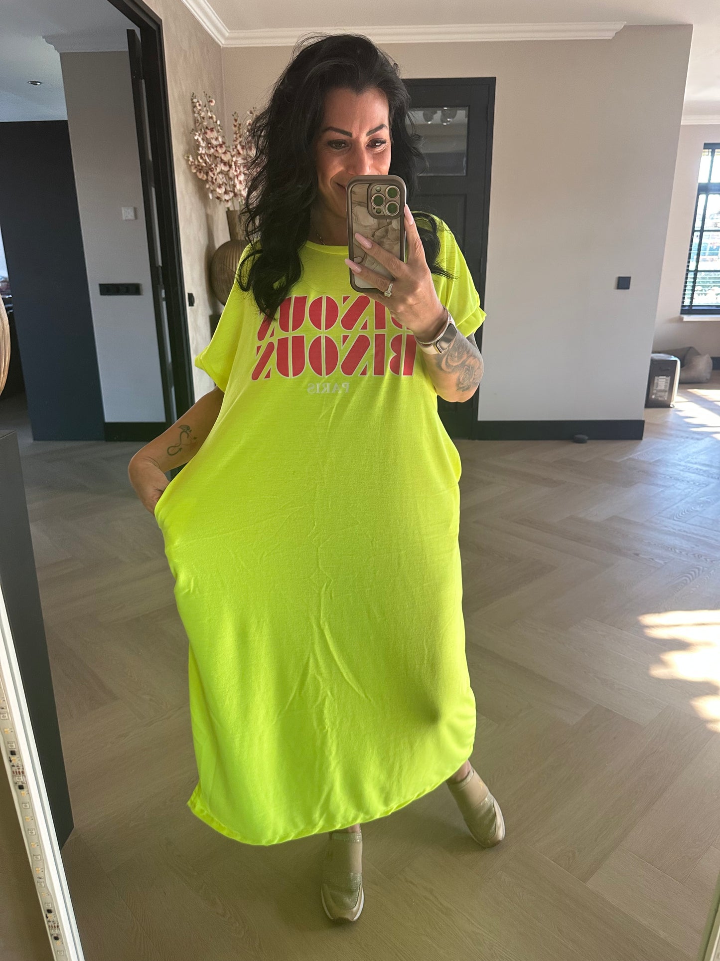Bisous Bisous Comfy Dress Yellow