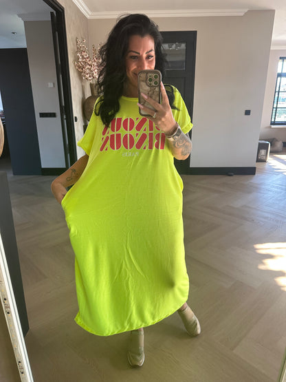 Bisous Bisous Comfy Dress Yellow