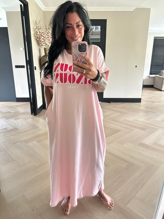 Bisous Bisous Comfy Dress Pink