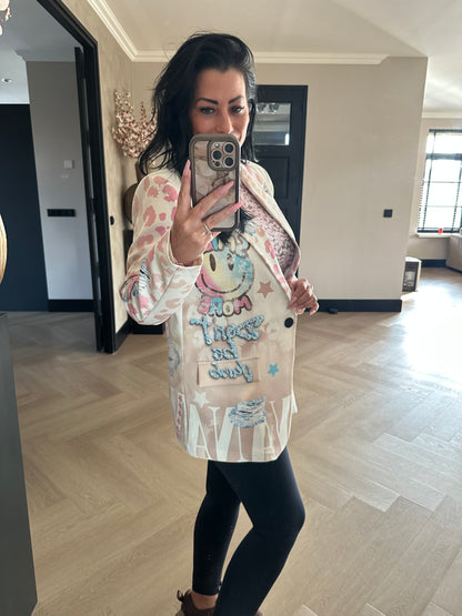 Blazer Met Smiley Print