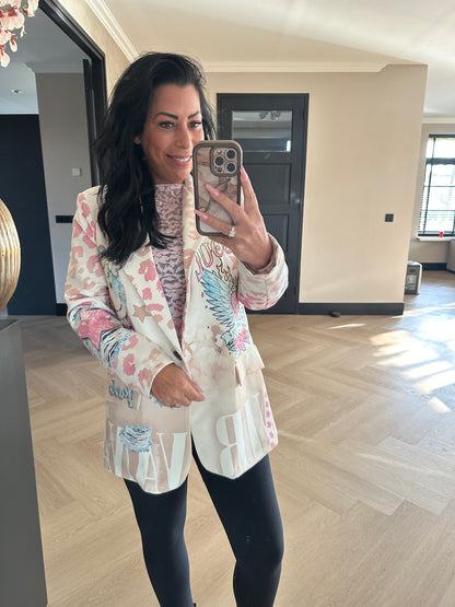 Blazer Met Smiley Print