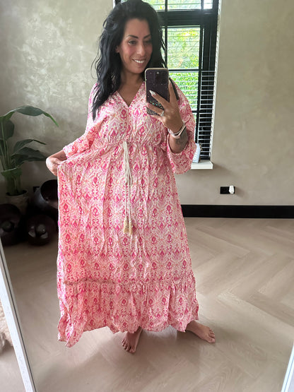 Boho Dress Pink Gold