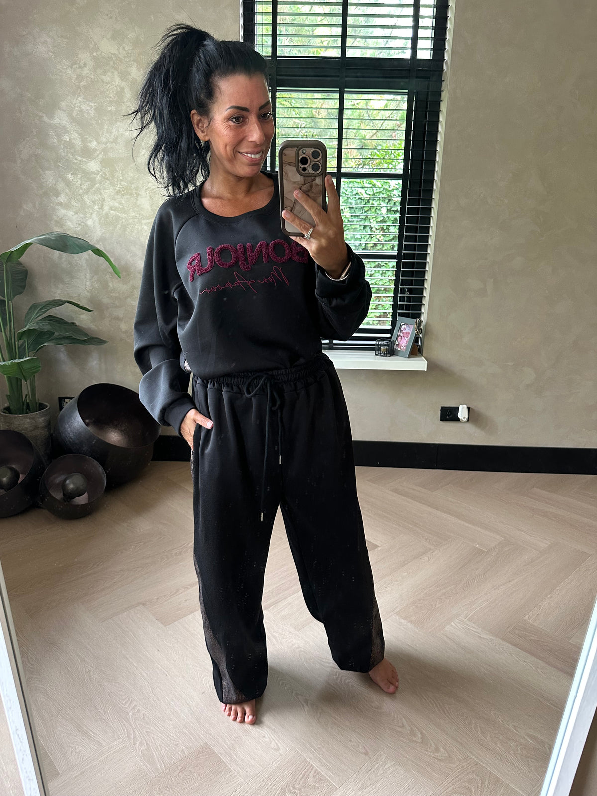 Bonjour Plussize Comfy Set Black