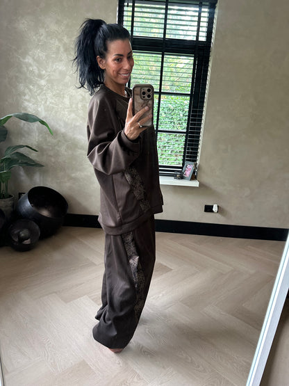 Bonjour Plussize Comfy Set Brown