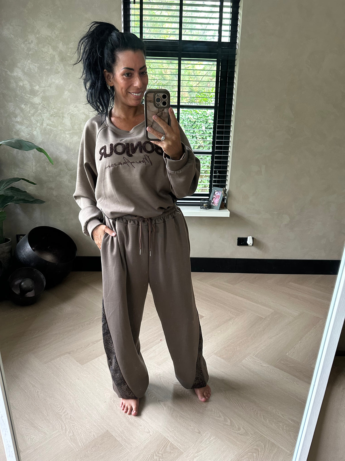 Bonjour Plussize Comfy Set Taupe