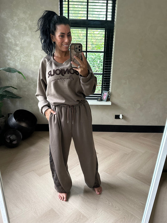 Bonjour Plussize Comfy Set Taupe