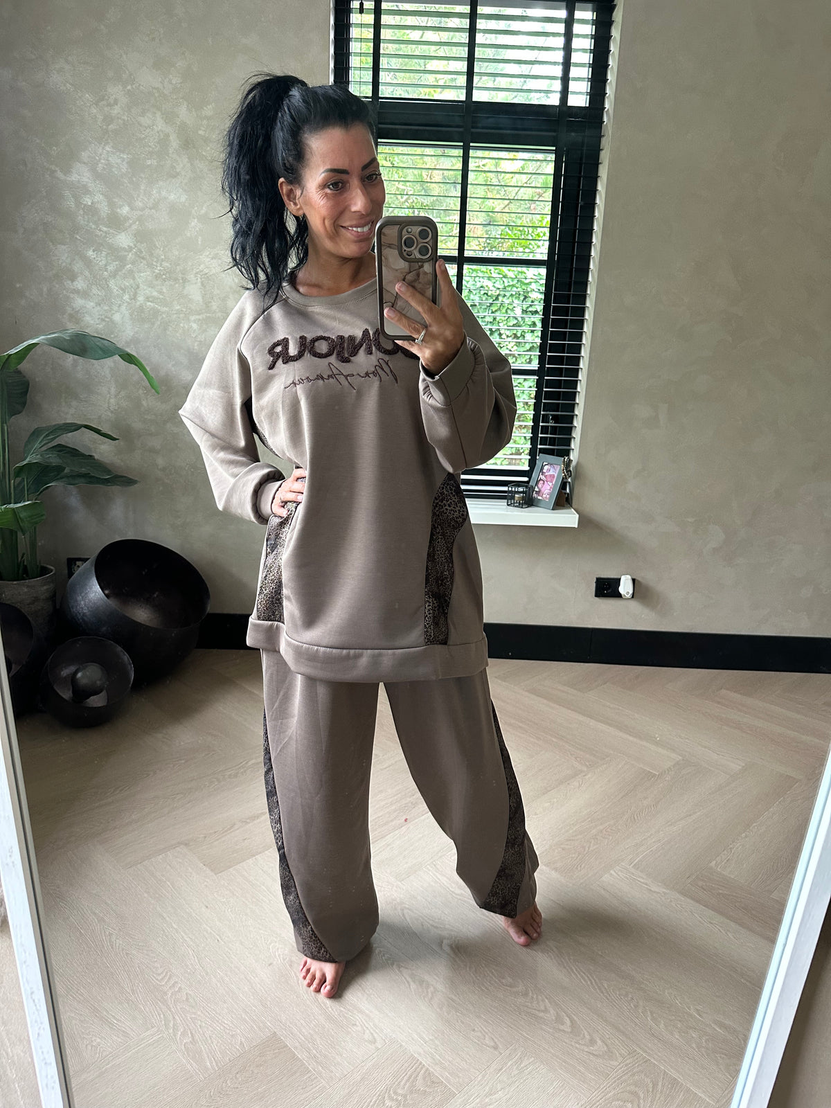 Bonjour Plussize Comfy Set Taupe