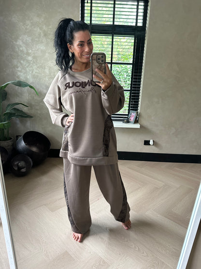 Bonjour Plussize Comfy Set Taupe