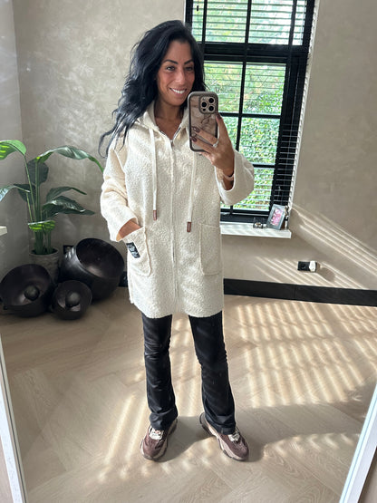 Oversized Bouclé Vest Beige