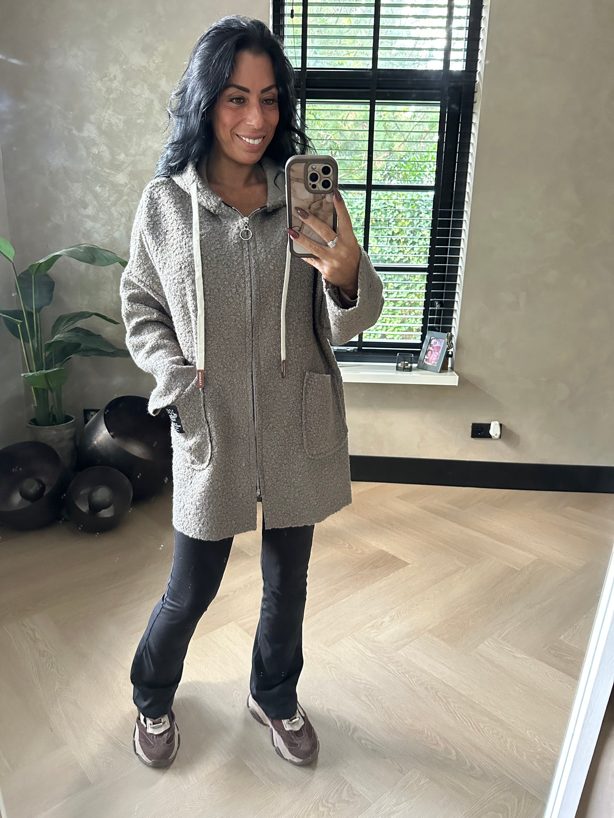 Oversized Bouclé Vest Taupe