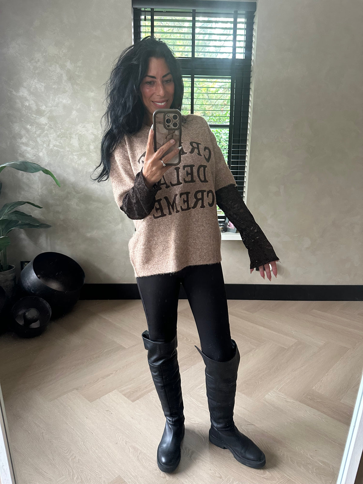 'Creme De La Creme' Sweater Camel Brown