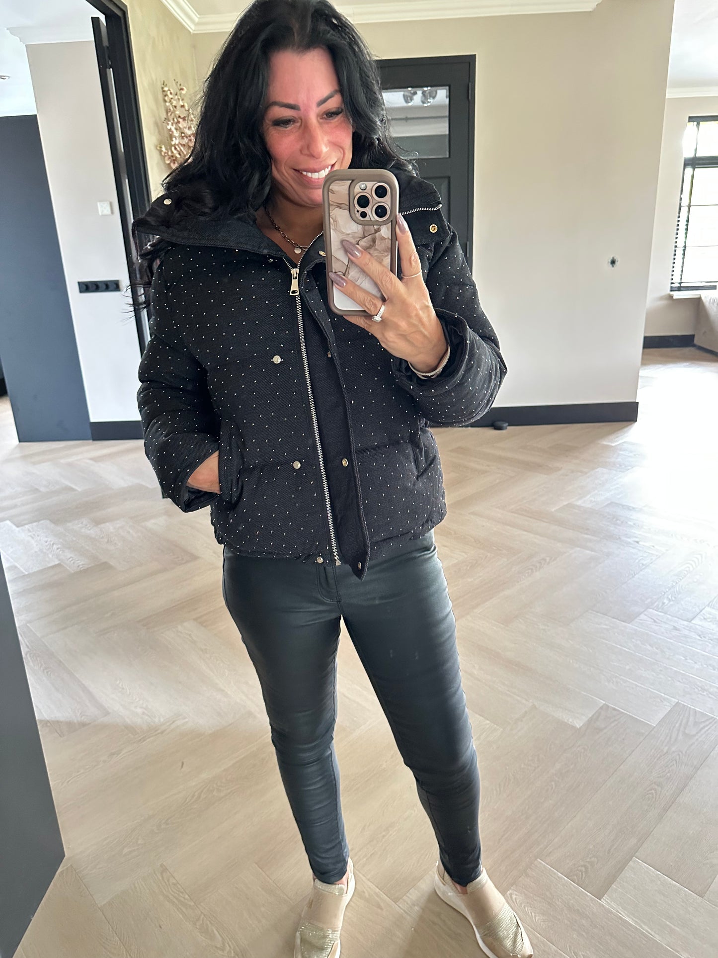 Glitter Bomberjas Black