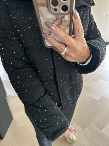 Glitter Bomberjas Black