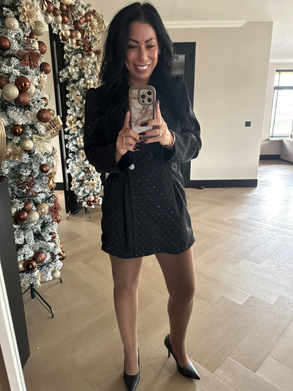 Hailey Playsuite Met Strass Black