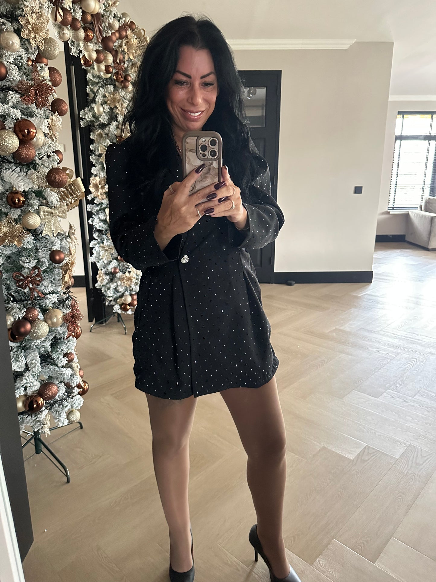 Hailey Playsuite Met Strass Black