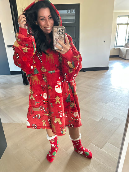 Kerst Hoodie Gingerbread Incl Sokken