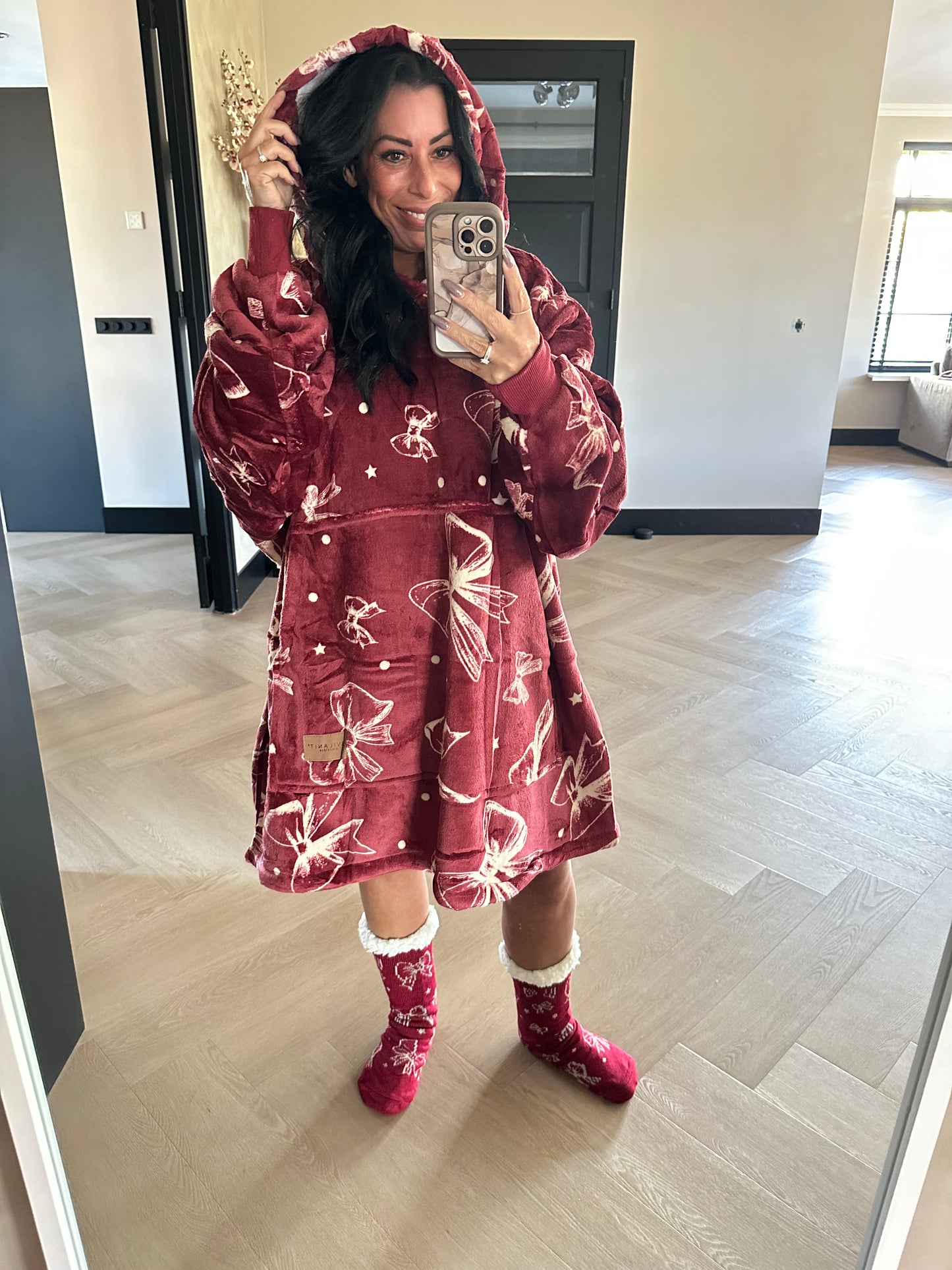 Kerst Hoodie Strik Incl Sokken