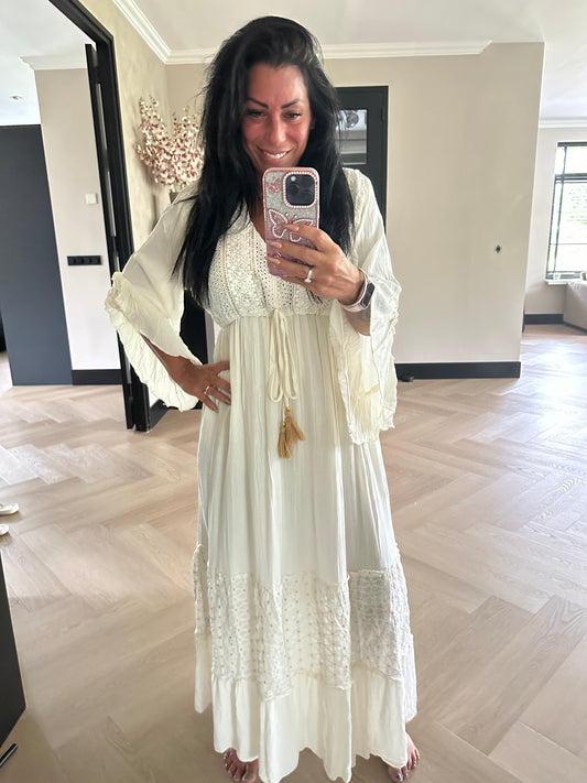 Inda BoHo Dress Beige