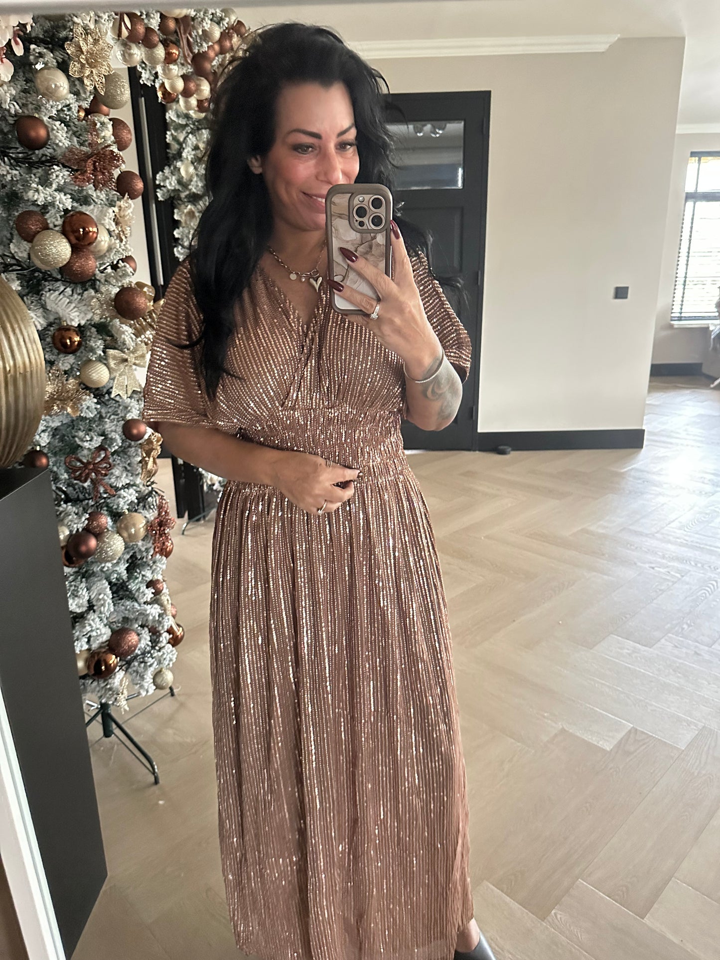 Jolie Dress Short Sleeve Bronze