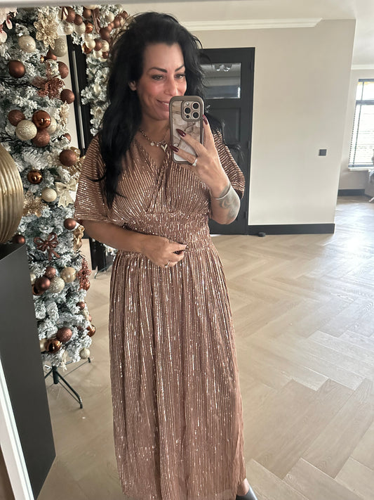 Jolie Dress Short Sleeve Bronze