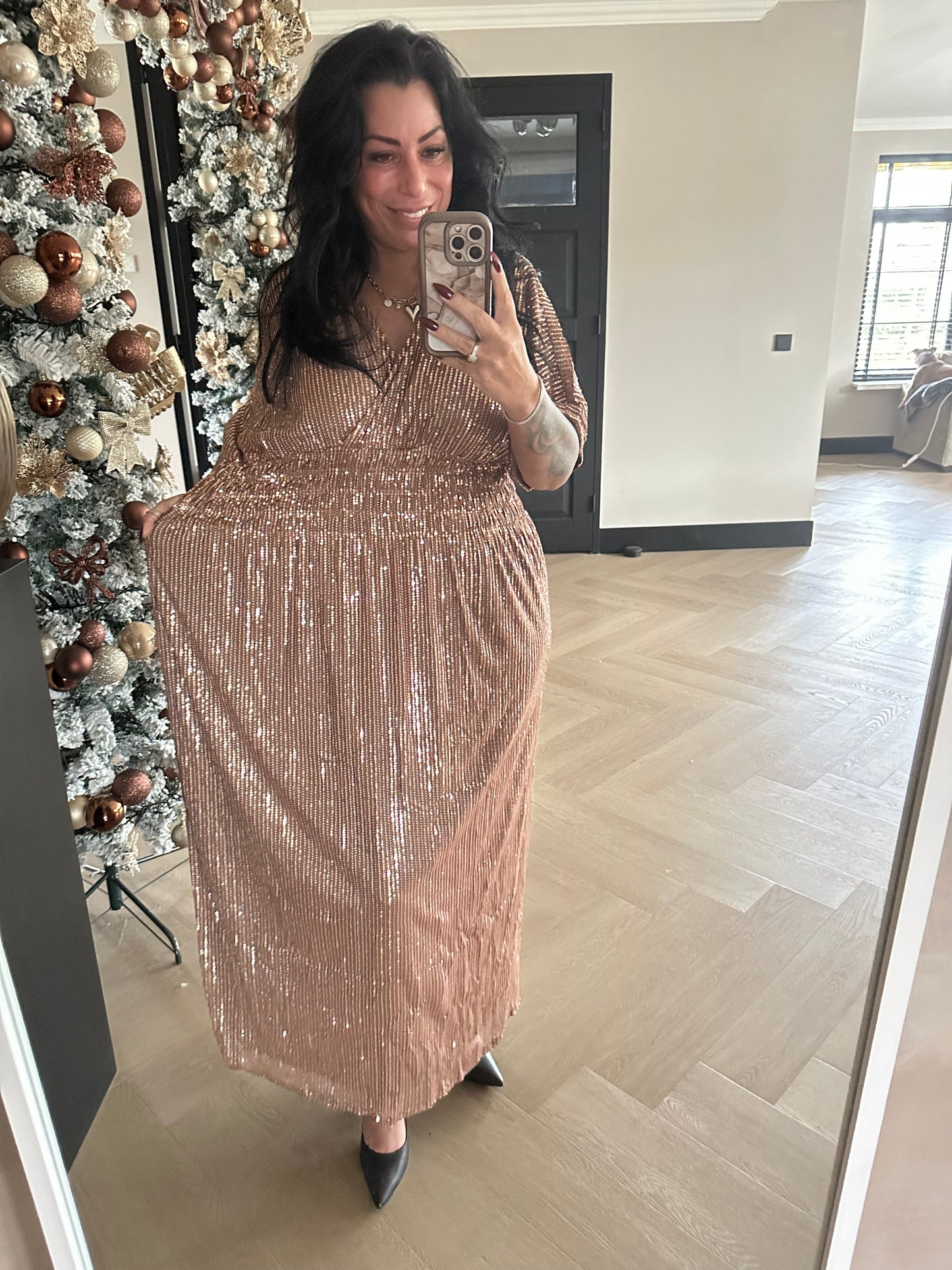 Jolie Dress Short Sleeve Bronze