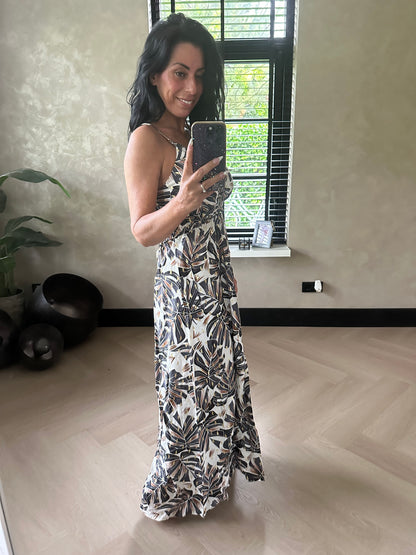 June Summer Dress Black Gold