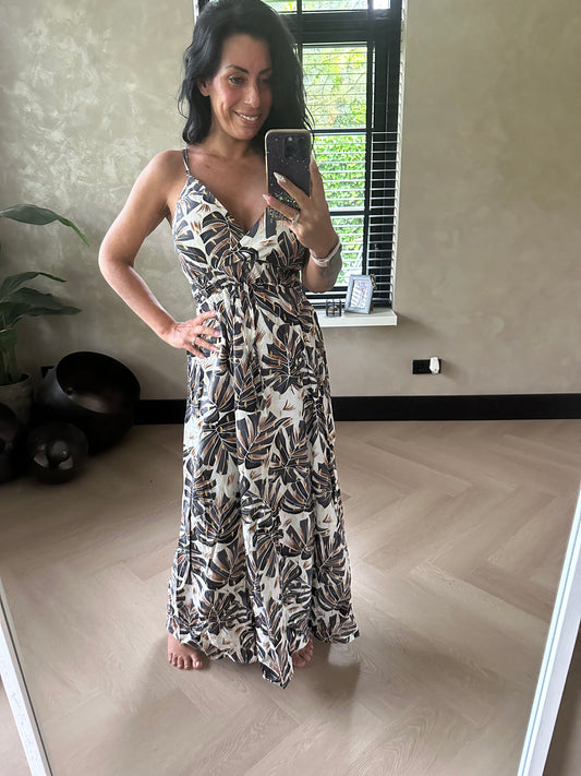 June Summer Dress Black Gold