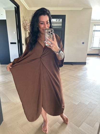 Knotted Dress Chocolate