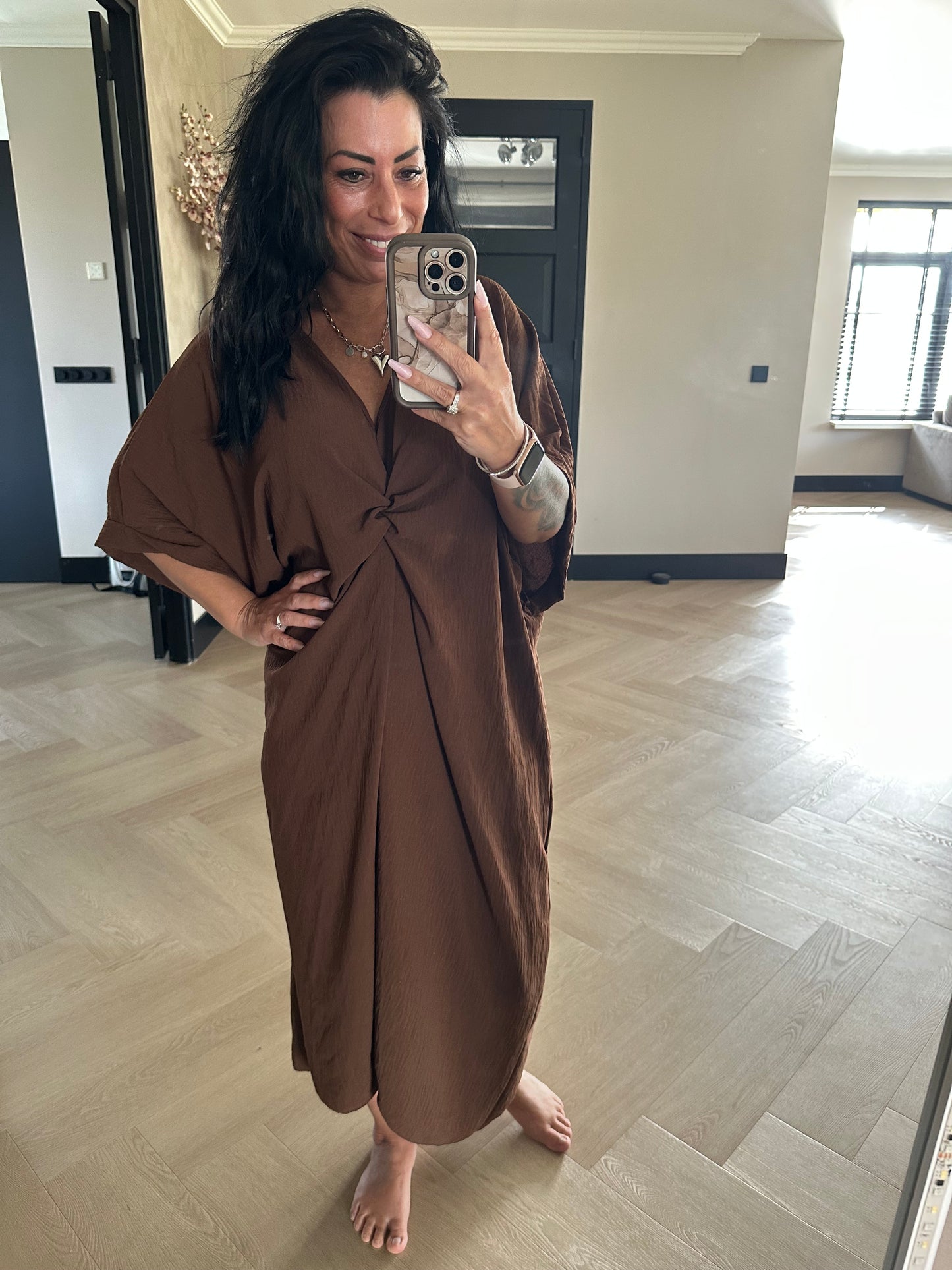 Knotted Dress Chocolate